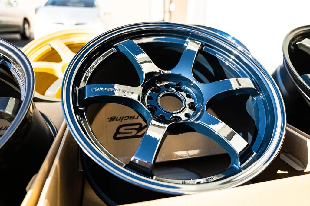 Rays Gramlight 57DR - 18X9.5 / +38 / 5X114.3 - Dark Blue Chrome Coating (NC) *Set of 4*