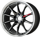 Work ZR10 / 19x9.5 +23, 19x10.5 +30/ Glim Black Diamond Cut Rim  / 5x114.3 * Set of 4*