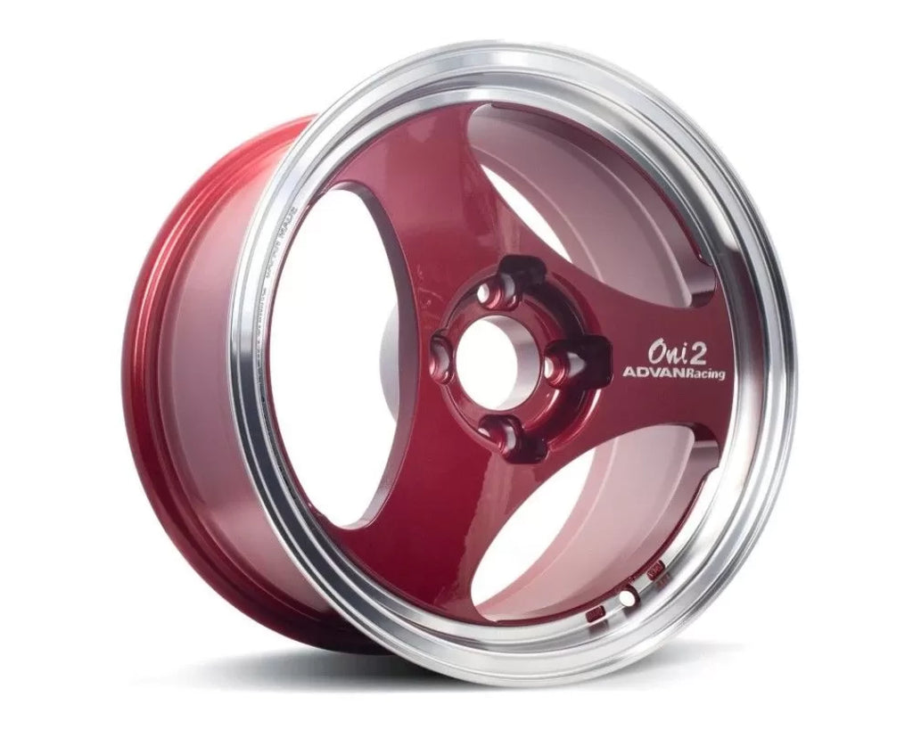 Advan Oni2 Wheel 15x8 4x100 30mm Machining & Racing Candy Red